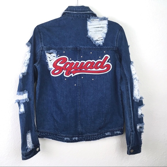 ‼️LAST CHANCE‼️NWT Oversize Distress Denim Jacket - Picture 5 of 7